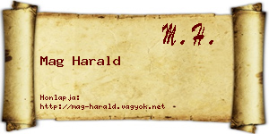 Mag Harald névjegykártya